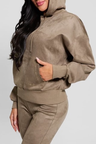 Sweat en velours - Marron