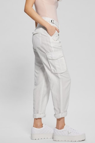 Pantalon cargo en lin Nessi - Blanc