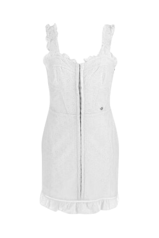 Robe droite en broderie anglaise Carmen - Blanc