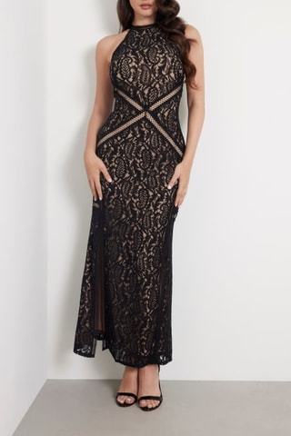 Robe longue en dentelle Liza - Blanc