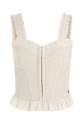 Top en broderie anglaise Carmen - Nude