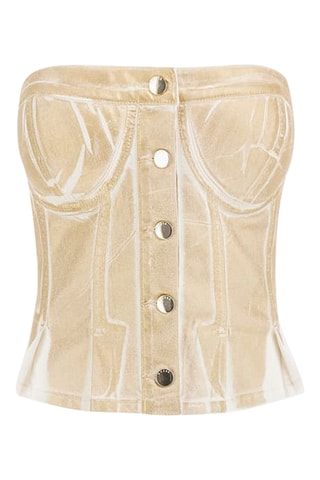 Top bustier en jean Tulip - Doré