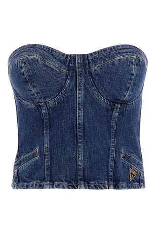 Top bustier en jean Kelly - Bleu