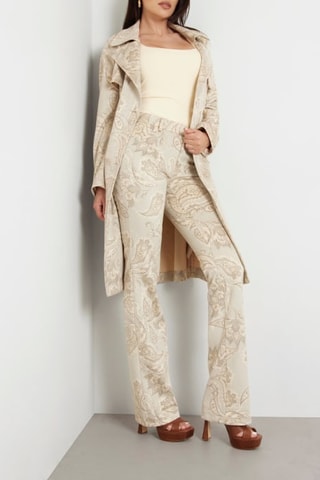 Pantalon bootcut taille haute - Beige