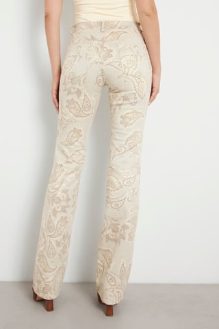 Pantalon bootcut taille haute - Beige