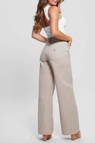 Pantalon palazzo taille haute Bellflower - Beige