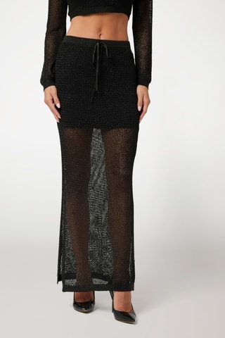 Jupe longue taille haute Morgen - Noir