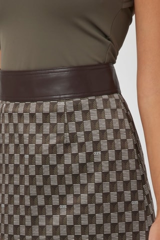 Jupe droite taille haute New Gea - Marron