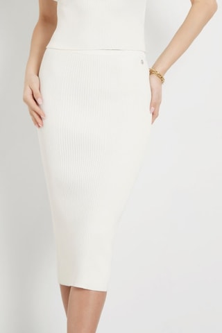 Jupe fourreau Sahara - Blanc