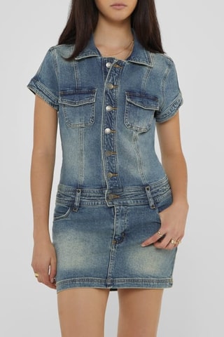 Robe fourreau en jean Go - Bleu clair
