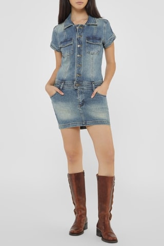 Robe fourreau en jean Go - Bleu clair