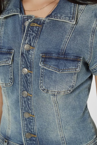 Robe fourreau en jean Go - Bleu clair