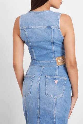 Gilet sans manches en jean Eva - Bleu clair