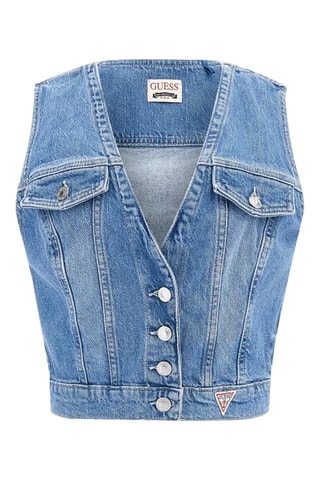 Gilet sans manches en jean Eva - Bleu clair