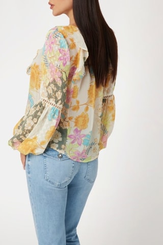 Blouse Laila - Blanc et jaune