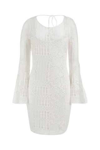 Robe fourreau en dentelle Nicki - Blanc