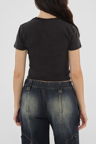 T-shirt cropped Go - Noir