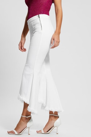 Jean flare taille haute Sofia - Blanc