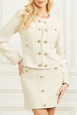 Veste en tweed Nicole - Ecru