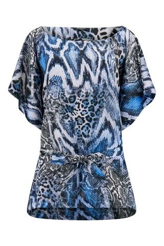 Blouse Josette - Blanc et bleu