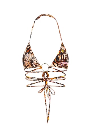 Haut de maillot - Marron et blanc