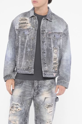 Veste en jean - Noir chiné