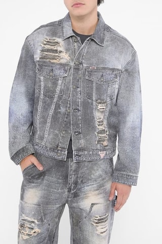 Veste en jean - Noir chiné