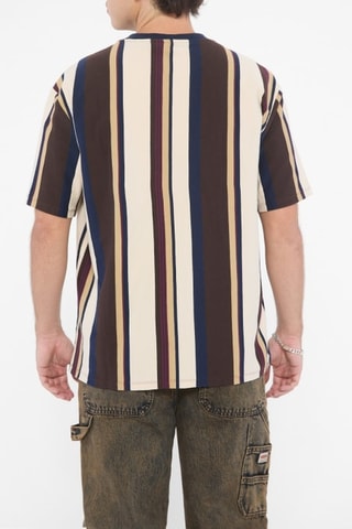 T-shirt - Blanc et marron