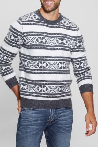 Pull Ezekiel - Gris foncé et blanc