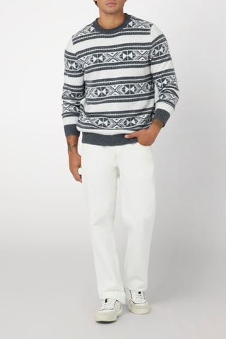 Pull Ezekiel - Gris foncé et blanc