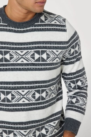 Pull Ezekiel - Gris foncé et blanc