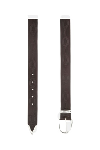 Ceinture en cuir - Marron foncé