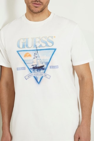 T-shirt Yacht Club - Blanc
