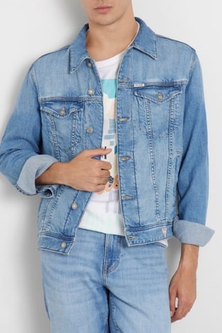 Veste en jean Dillon - Bleu pétrole
