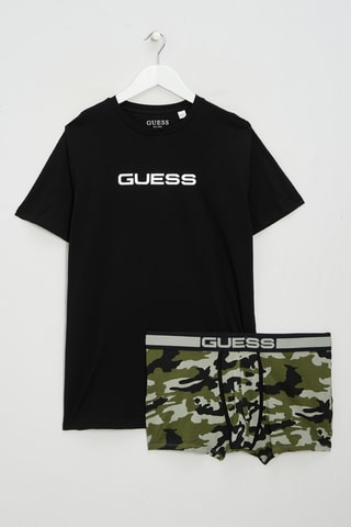 T-shirt et boxer - Gris clair et noir
