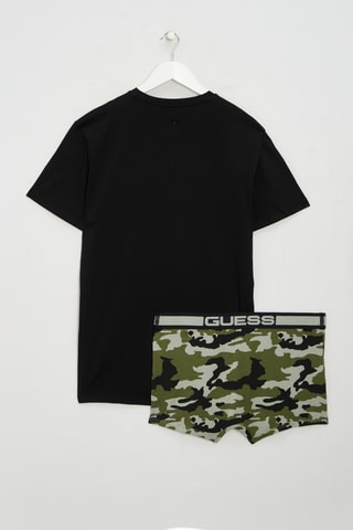 T-shirt et boxer - Gris clair et noir