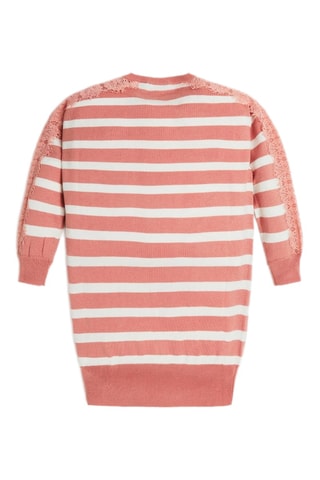 Robe pull - Blanc et rose