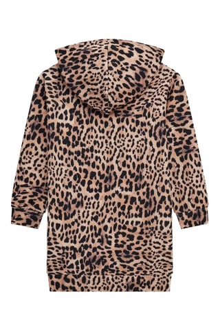 Robe sweat à capuche Scuba - Marron clair et noir