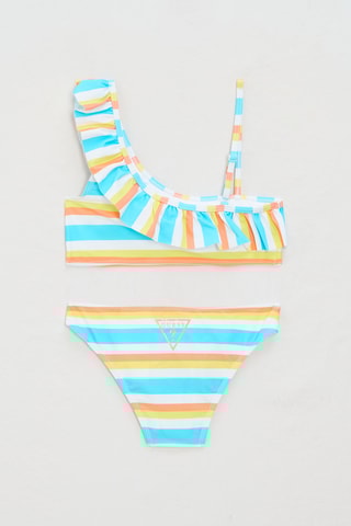 Maillot 2 pièces Stripes - Ciel et orange