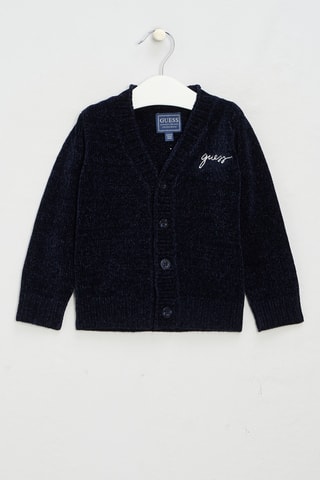 Gilet Chenille - Bleu nuit chiné