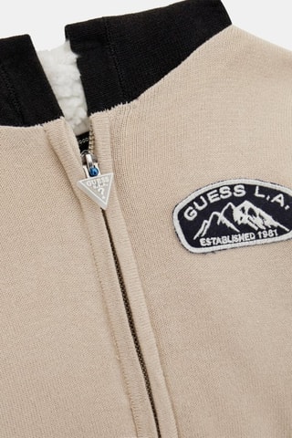 Sweat à capuche - Beige clair et noir