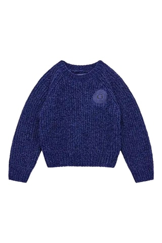 Pull Chenille - Bleu marine chiné