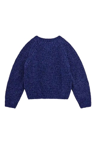 Pull Chenille - Bleu marine chiné