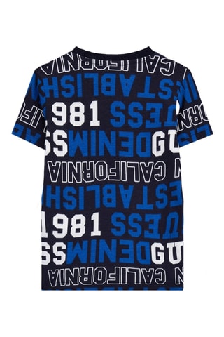 T-shirt - Noir et bleu cobalt