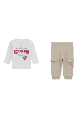 T-shirt et jogging - Blanc et beige