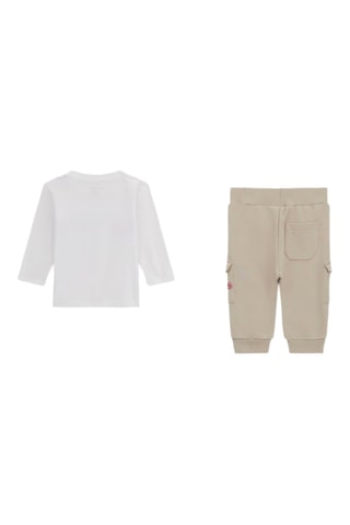 T-shirt et jogging - Blanc et beige