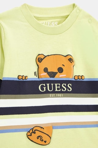 T-shirt trompe-l’œil et jogging - Vert citron et bleu marine