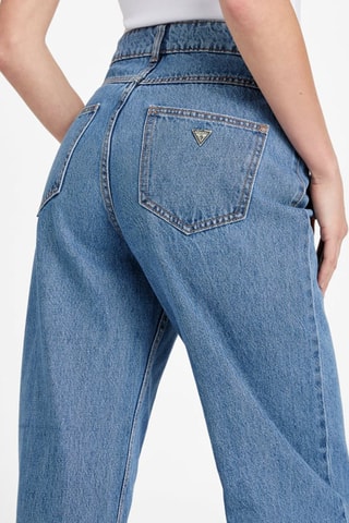 Jean wide legs taille haute - Bleu marine