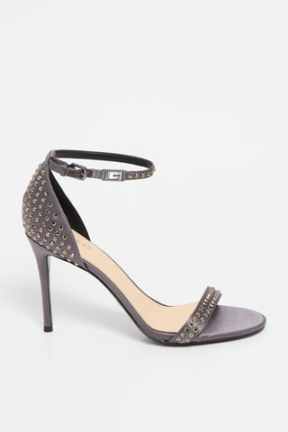 Sandales à talons en soie - Anthracite