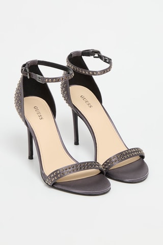 Sandales à talons en soie - Anthracite